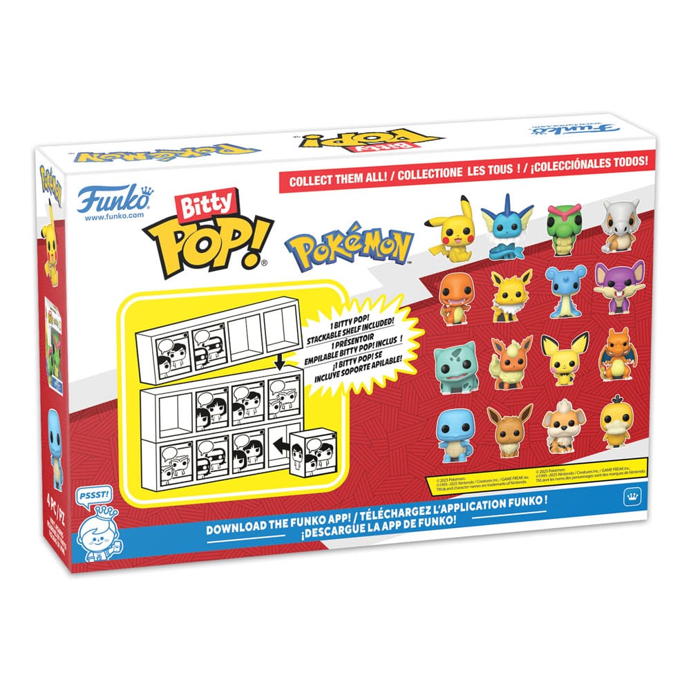 Funko Bitty POP! Pokémon – Series 3 Vinylfiguren 4er-Pack, 2 cm
